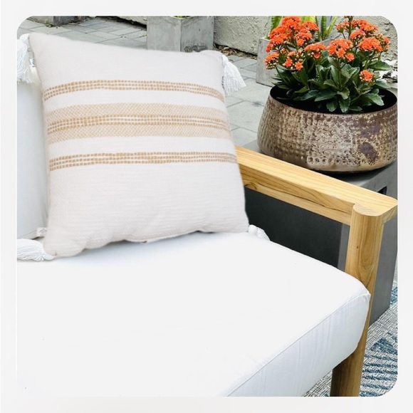 18"x18" Center Stripes Tassel Throw Pillow, Hearth & Hand with Magnolia, 2pillow - Picture 2 of 6